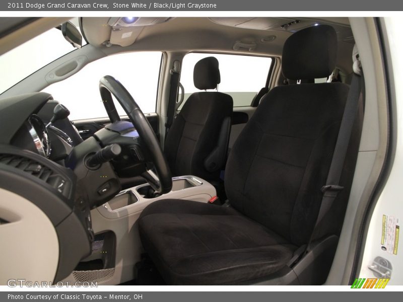 Stone White / Black/Light Graystone 2011 Dodge Grand Caravan Crew
