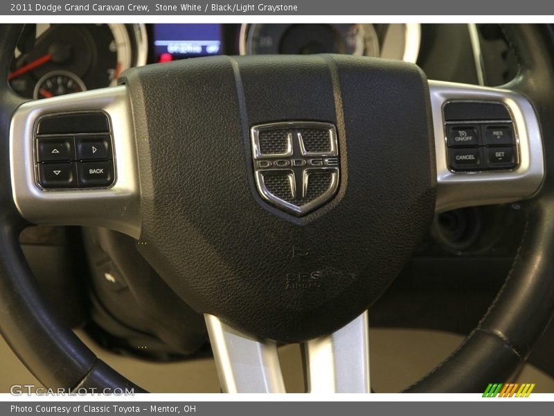 Stone White / Black/Light Graystone 2011 Dodge Grand Caravan Crew