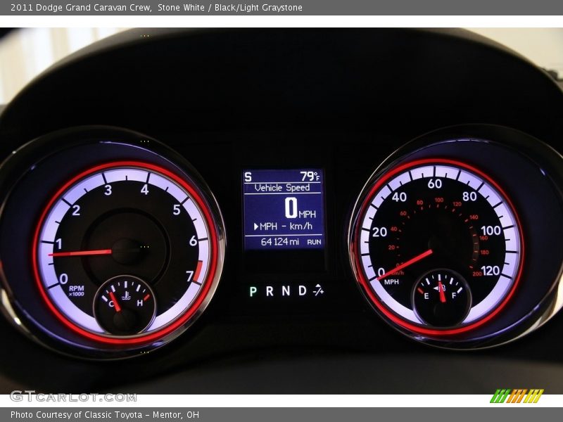 Stone White / Black/Light Graystone 2011 Dodge Grand Caravan Crew