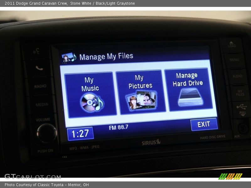 Stone White / Black/Light Graystone 2011 Dodge Grand Caravan Crew