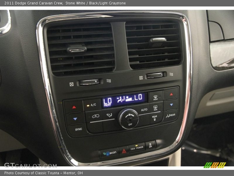 Stone White / Black/Light Graystone 2011 Dodge Grand Caravan Crew
