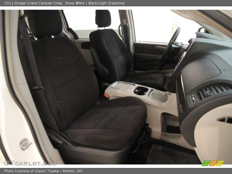 Stone White / Black/Light Graystone 2011 Dodge Grand Caravan Crew