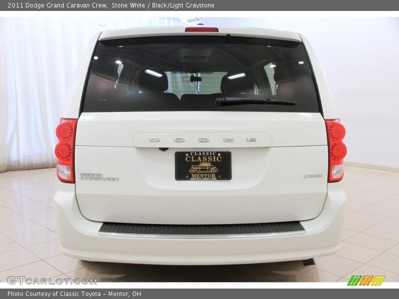 Stone White / Black/Light Graystone 2011 Dodge Grand Caravan Crew