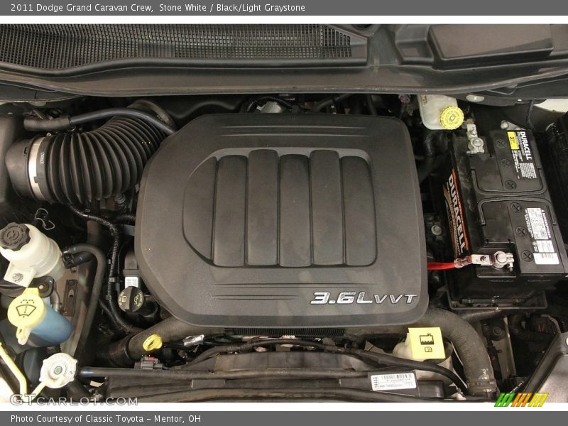 Stone White / Black/Light Graystone 2011 Dodge Grand Caravan Crew