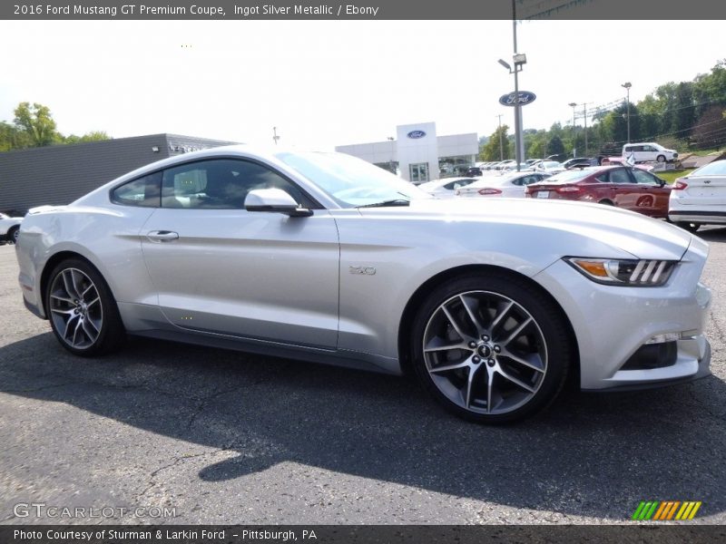 Ingot Silver Metallic / Ebony 2016 Ford Mustang GT Premium Coupe