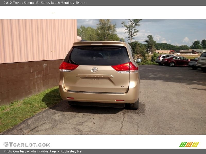 Sandy Beach Metallic / Bisque 2012 Toyota Sienna LE