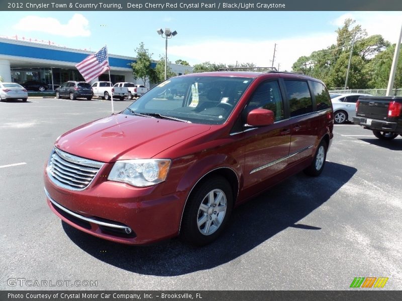 Deep Cherry Red Crystal Pearl / Black/Light Graystone 2012 Chrysler Town & Country Touring