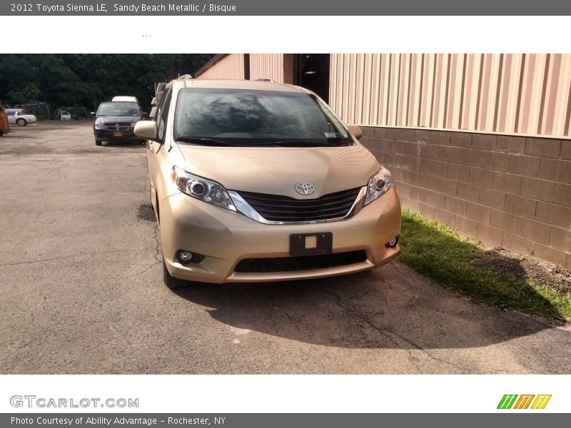 Sandy Beach Metallic / Bisque 2012 Toyota Sienna LE