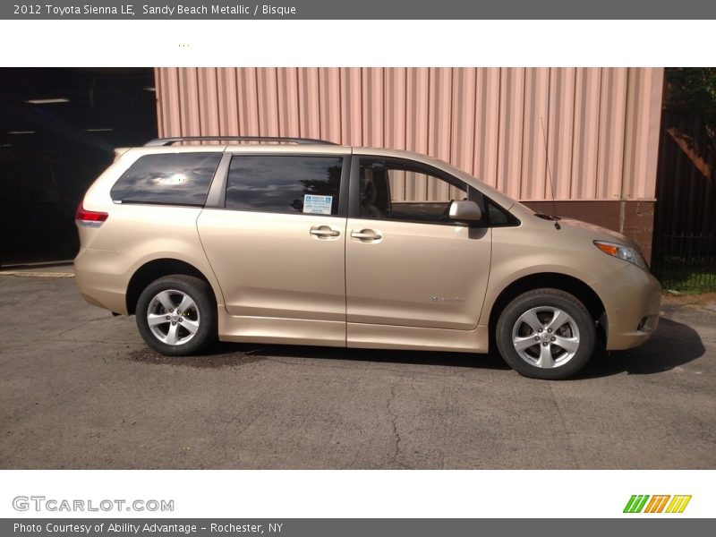 Sandy Beach Metallic / Bisque 2012 Toyota Sienna LE