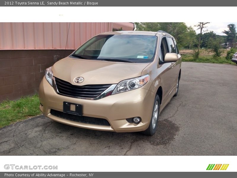 Sandy Beach Metallic / Bisque 2012 Toyota Sienna LE