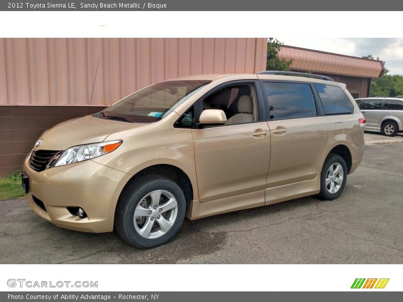 Sandy Beach Metallic / Bisque 2012 Toyota Sienna LE