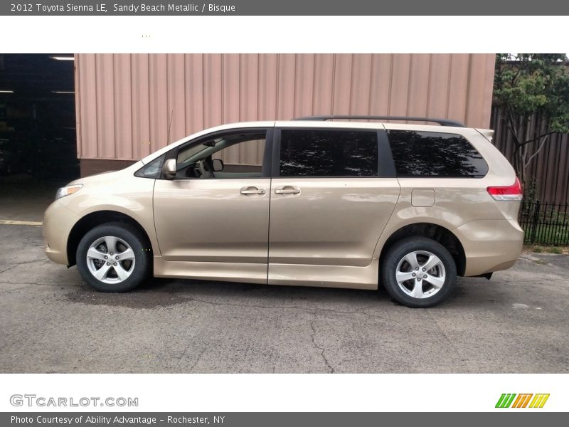 Sandy Beach Metallic / Bisque 2012 Toyota Sienna LE