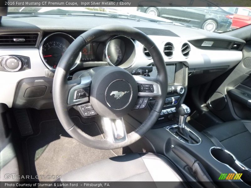 Ingot Silver Metallic / Ebony 2016 Ford Mustang GT Premium Coupe