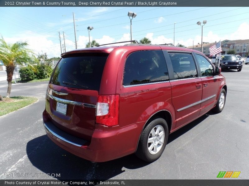 Deep Cherry Red Crystal Pearl / Black/Light Graystone 2012 Chrysler Town & Country Touring