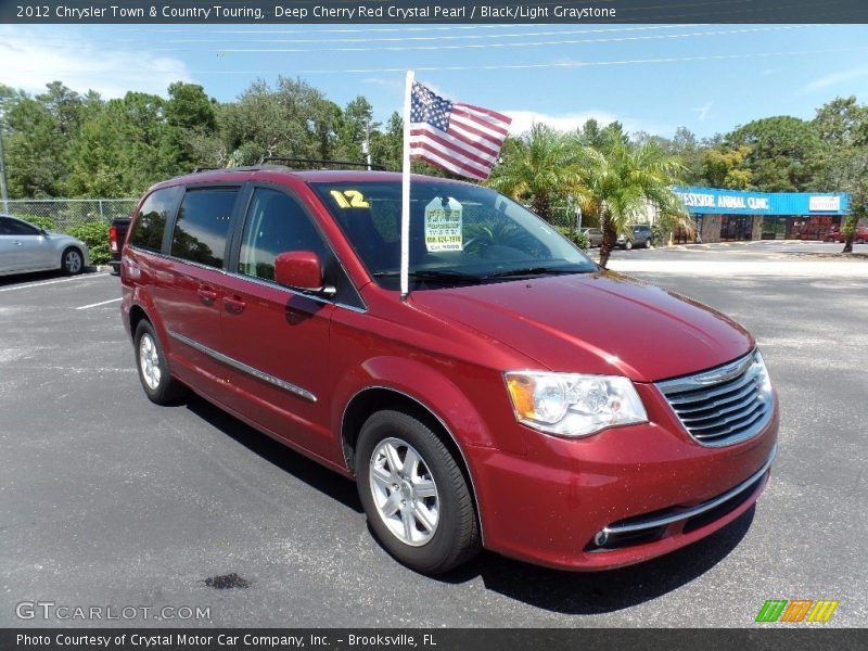 Deep Cherry Red Crystal Pearl / Black/Light Graystone 2012 Chrysler Town & Country Touring