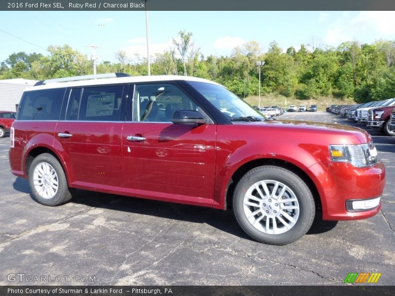 Ruby Red / Charcoal Black 2016 Ford Flex SEL