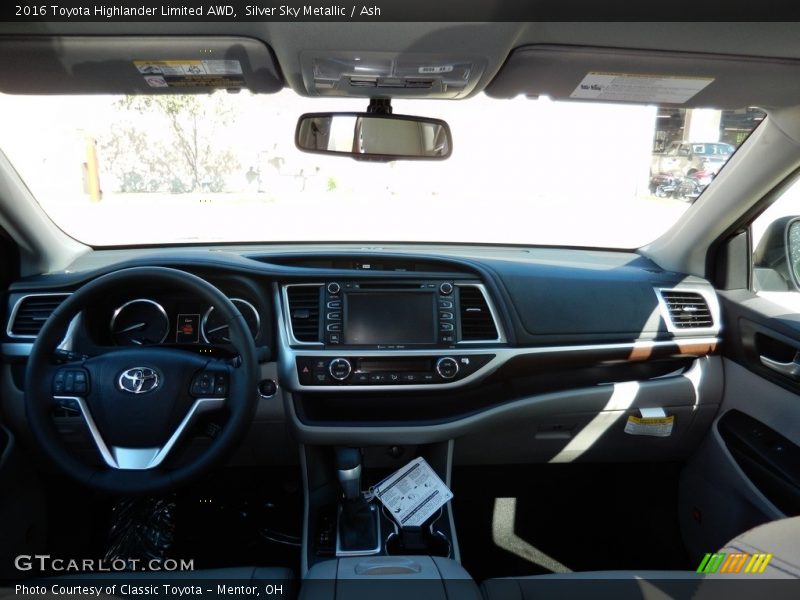 Silver Sky Metallic / Ash 2016 Toyota Highlander Limited AWD