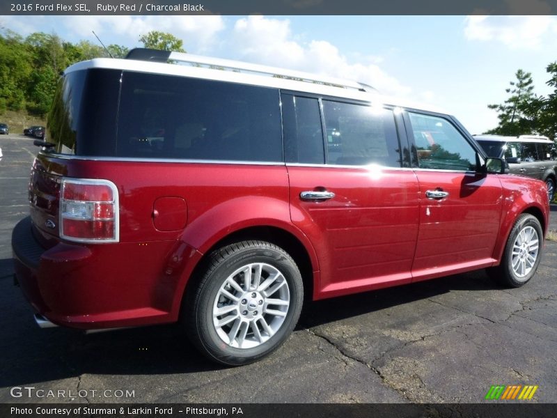 Ruby Red / Charcoal Black 2016 Ford Flex SEL