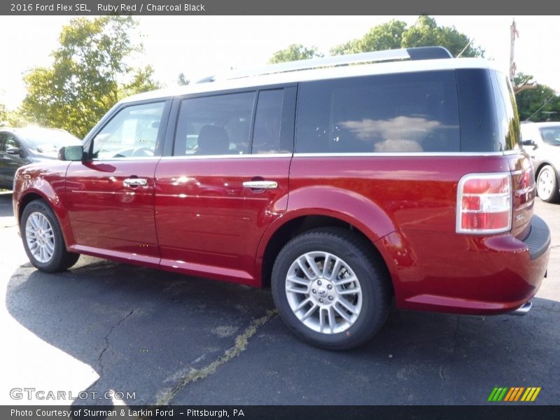 Ruby Red / Charcoal Black 2016 Ford Flex SEL