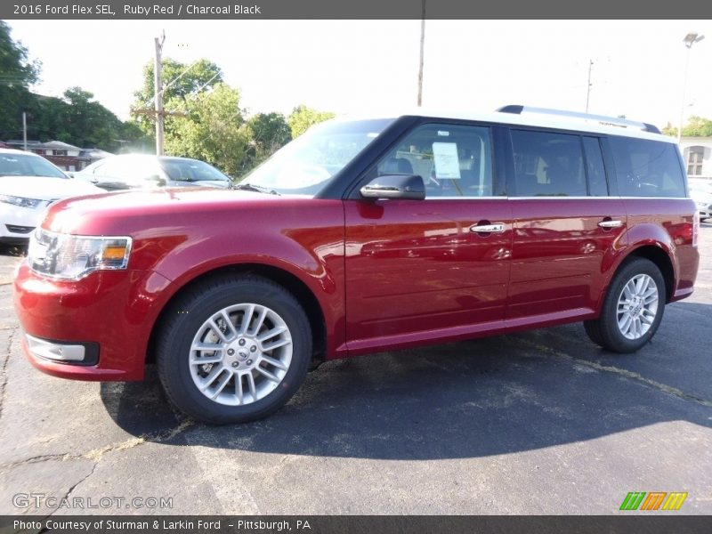 Ruby Red / Charcoal Black 2016 Ford Flex SEL