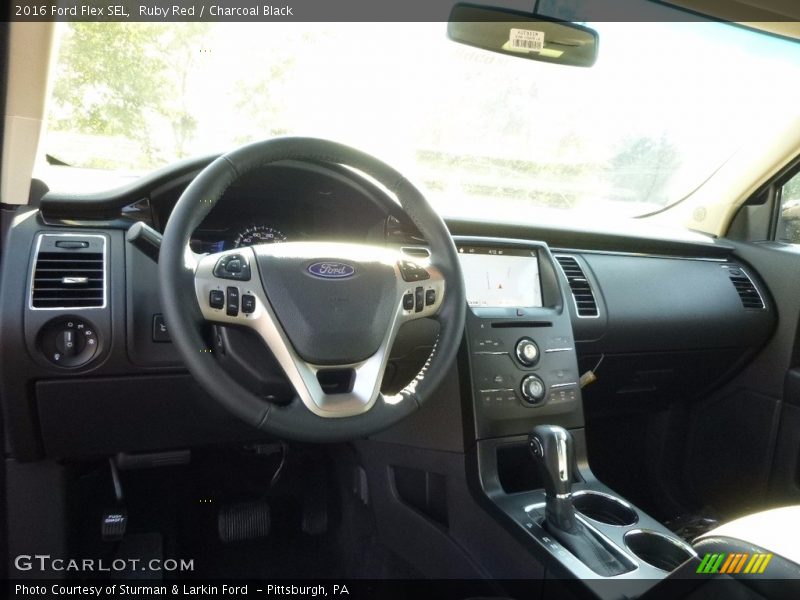 Ruby Red / Charcoal Black 2016 Ford Flex SEL