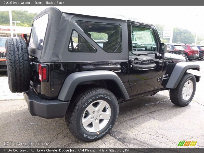 Black / Black 2016 Jeep Wrangler Sport