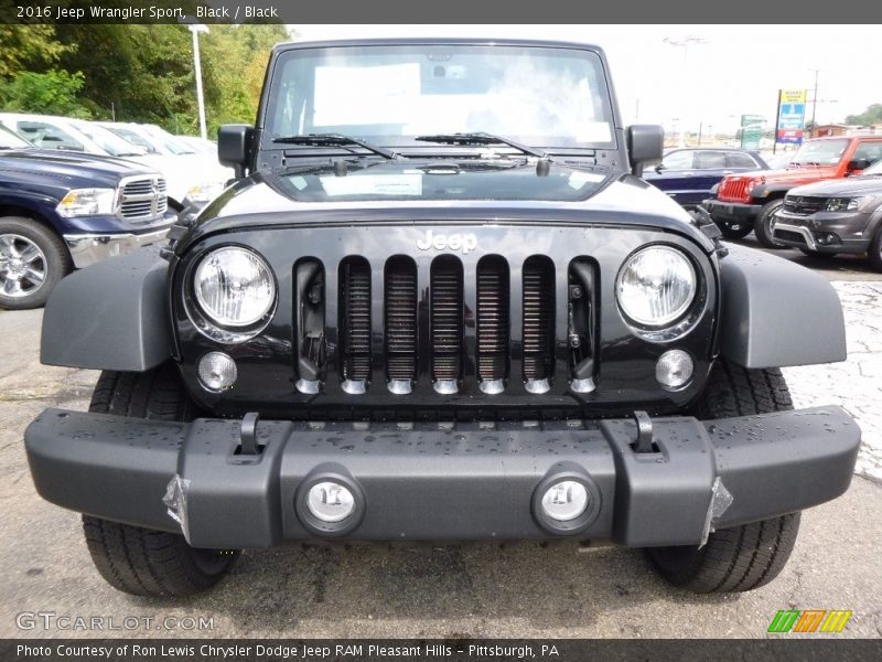 Black / Black 2016 Jeep Wrangler Sport