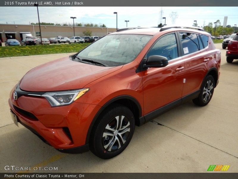 Hot Lava / Black 2016 Toyota RAV4 LE AWD