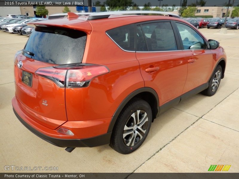 Hot Lava / Black 2016 Toyota RAV4 LE AWD