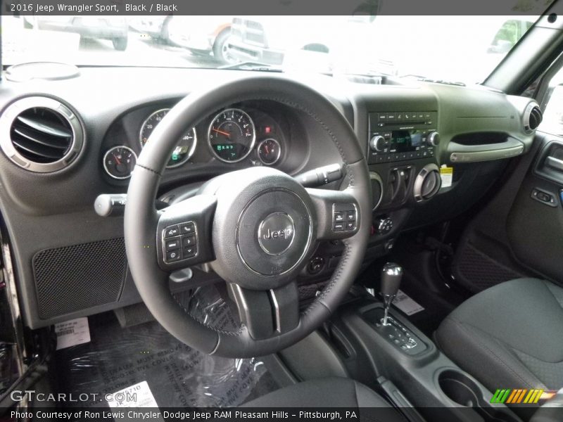 Black / Black 2016 Jeep Wrangler Sport