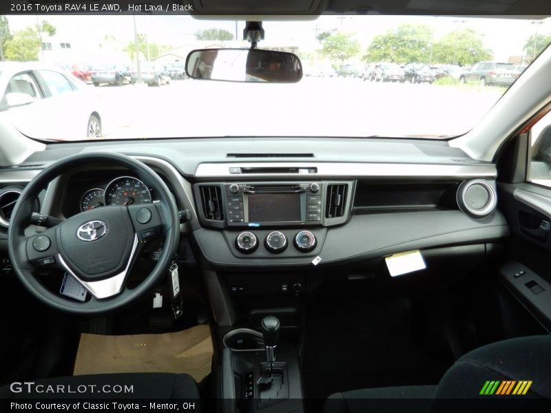Hot Lava / Black 2016 Toyota RAV4 LE AWD