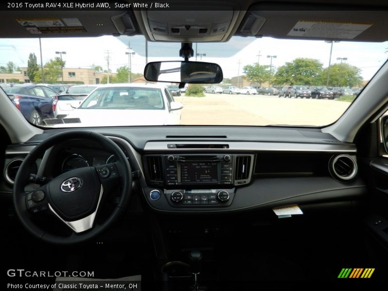 Super White / Black 2016 Toyota RAV4 XLE Hybrid AWD