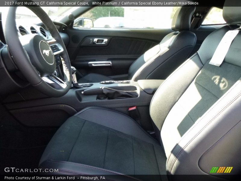 White Platinum / California Special Ebony Leather/Miko Suede 2017 Ford Mustang GT California Speical Coupe