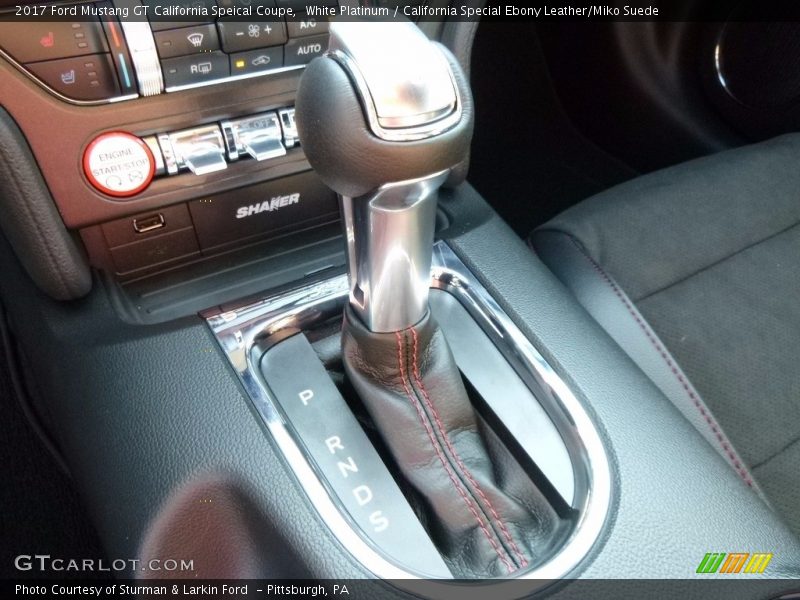 White Platinum / California Special Ebony Leather/Miko Suede 2017 Ford Mustang GT California Speical Coupe