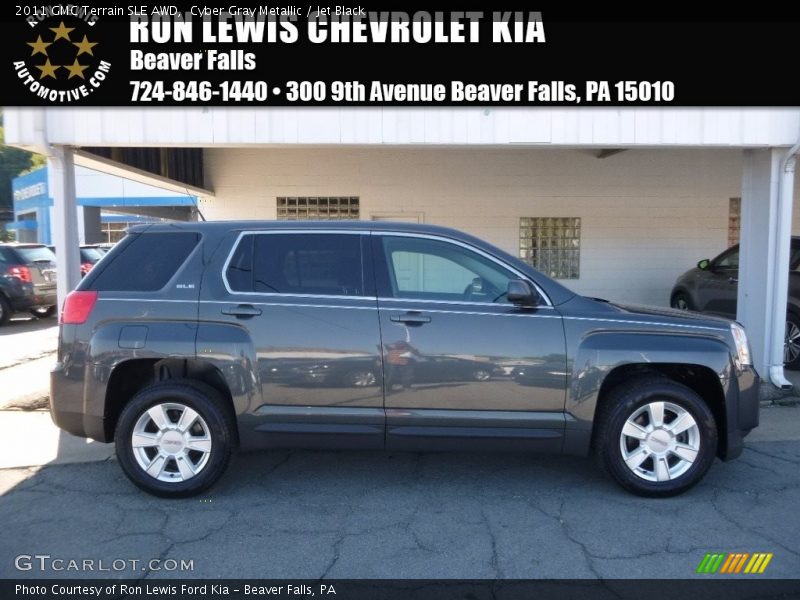 Cyber Gray Metallic / Jet Black 2011 GMC Terrain SLE AWD