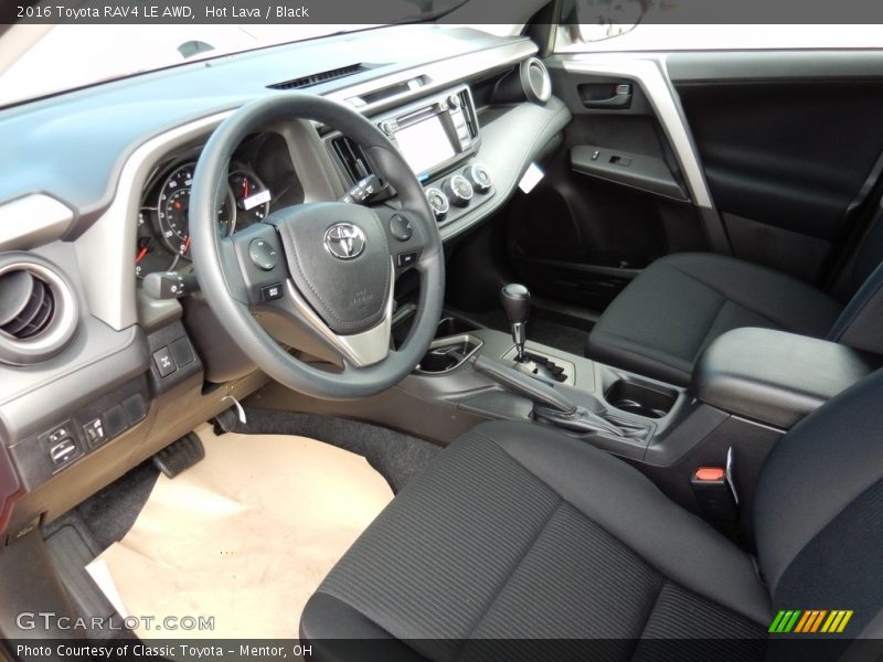 Hot Lava / Black 2016 Toyota RAV4 LE AWD