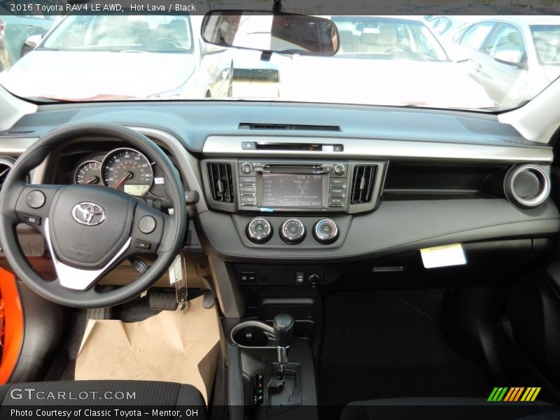 Hot Lava / Black 2016 Toyota RAV4 LE AWD