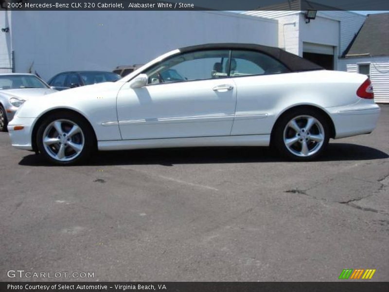 Alabaster White / Stone 2005 Mercedes-Benz CLK 320 Cabriolet