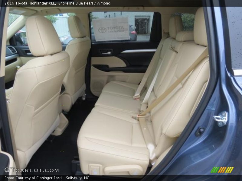 Rear Seat of 2016 Highlander XLE