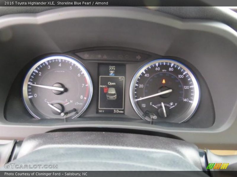 Shoreline Blue Pearl / Almond 2016 Toyota Highlander XLE