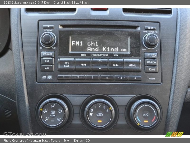Crystal Black Silica / Black 2013 Subaru Impreza 2.0i 5 Door