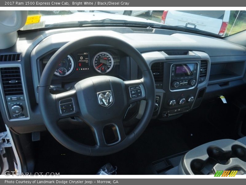 Bright White / Black/Diesel Gray 2017 Ram 1500 Express Crew Cab