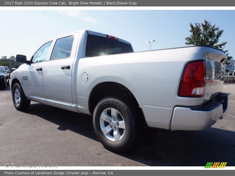 Bright Silver Metallic / Black/Diesel Gray 2017 Ram 1500 Express Crew Cab