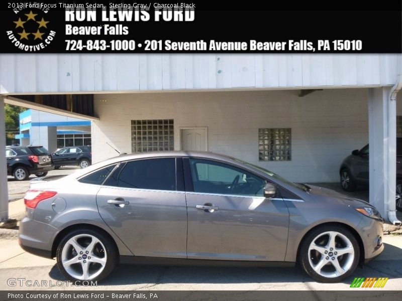 Sterling Gray / Charcoal Black 2013 Ford Focus Titanium Sedan