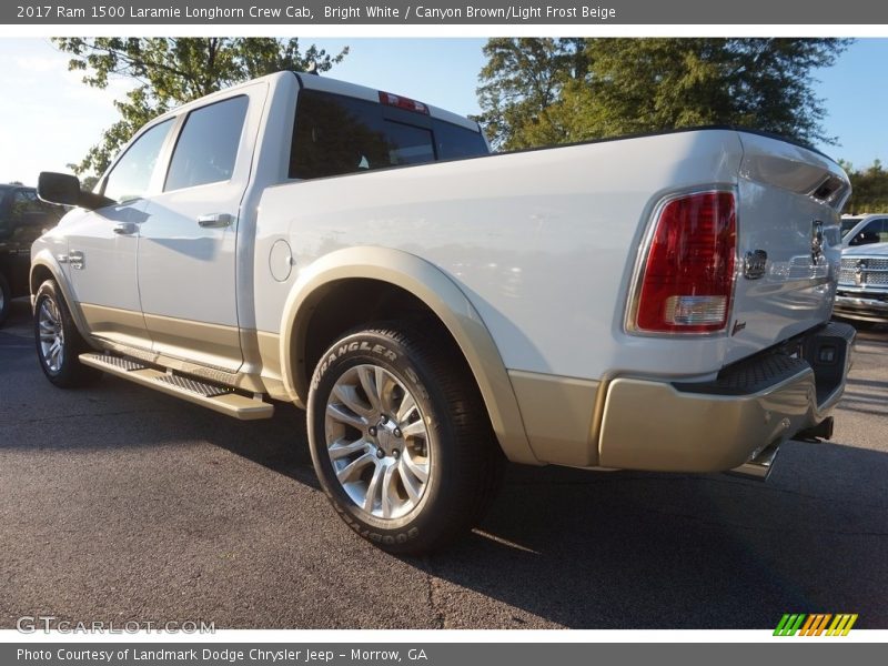 Bright White / Canyon Brown/Light Frost Beige 2017 Ram 1500 Laramie Longhorn Crew Cab