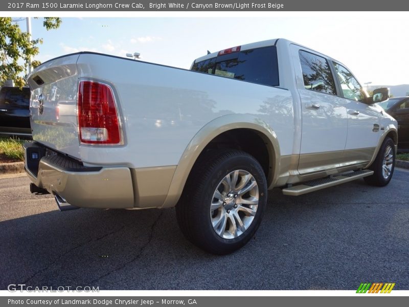 Bright White / Canyon Brown/Light Frost Beige 2017 Ram 1500 Laramie Longhorn Crew Cab