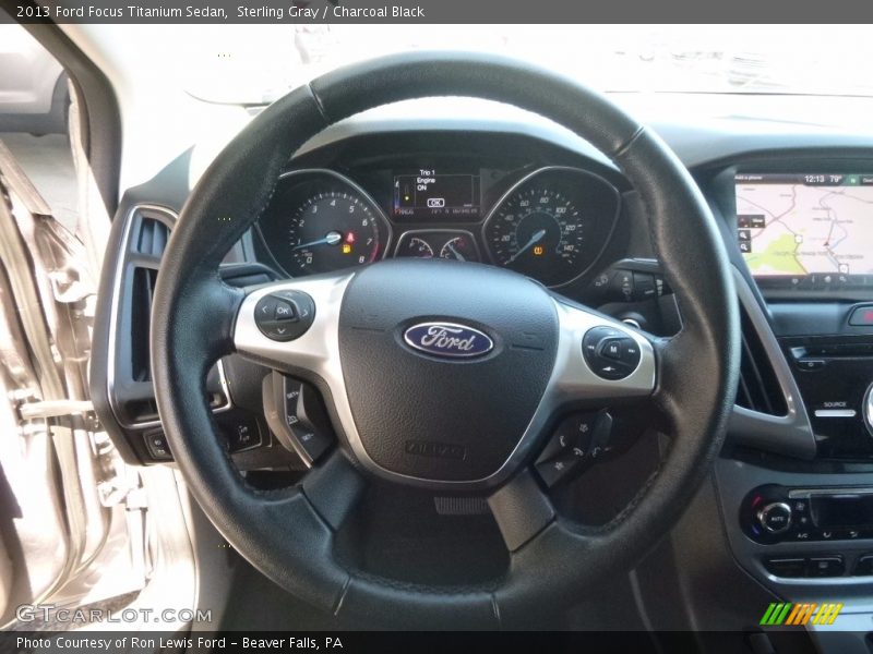 Sterling Gray / Charcoal Black 2013 Ford Focus Titanium Sedan