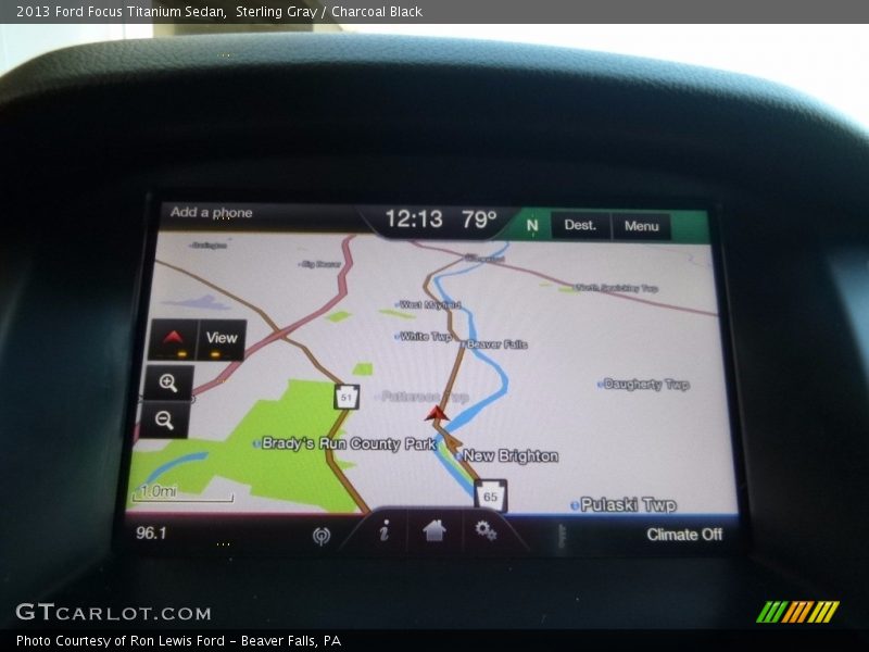 Sterling Gray / Charcoal Black 2013 Ford Focus Titanium Sedan