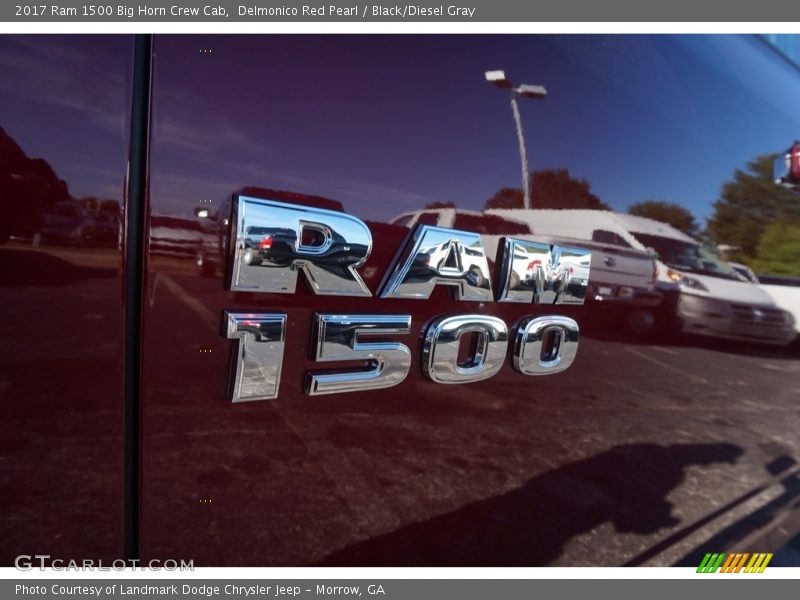 Delmonico Red Pearl / Black/Diesel Gray 2017 Ram 1500 Big Horn Crew Cab