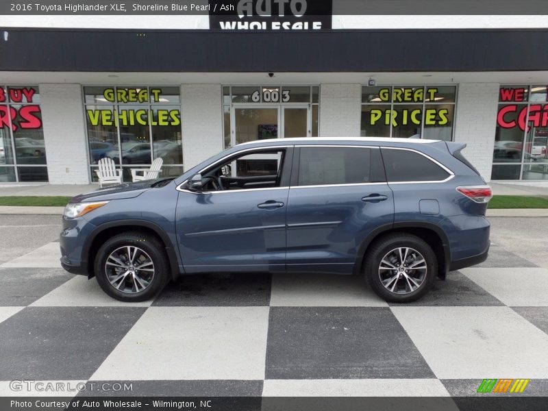 Shoreline Blue Pearl / Ash 2016 Toyota Highlander XLE